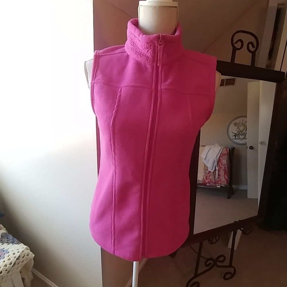 Hot Pink Zippered Fleece Vest